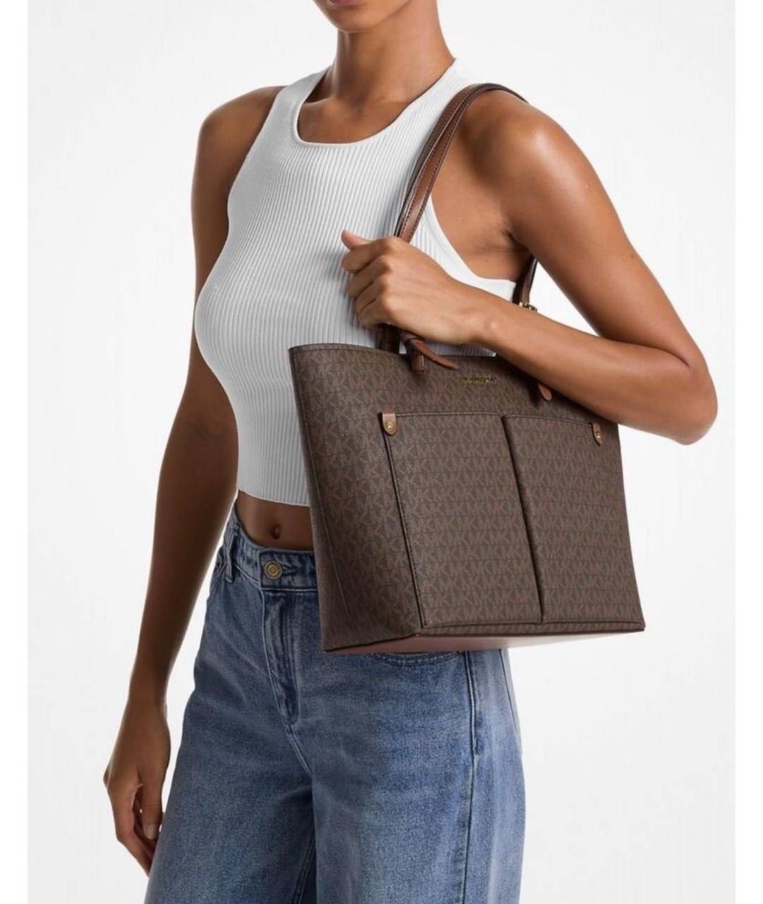 MICHAEL KORS Коричневая сумка тоут, фото 4