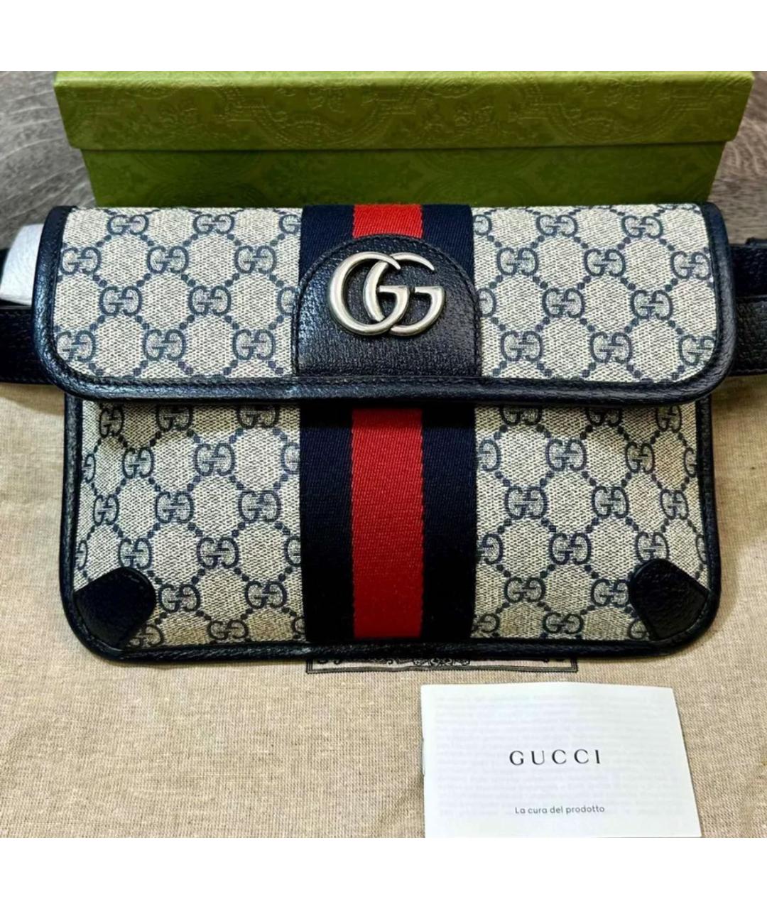 GUCCI Бежевая поясная сумка, фото 2