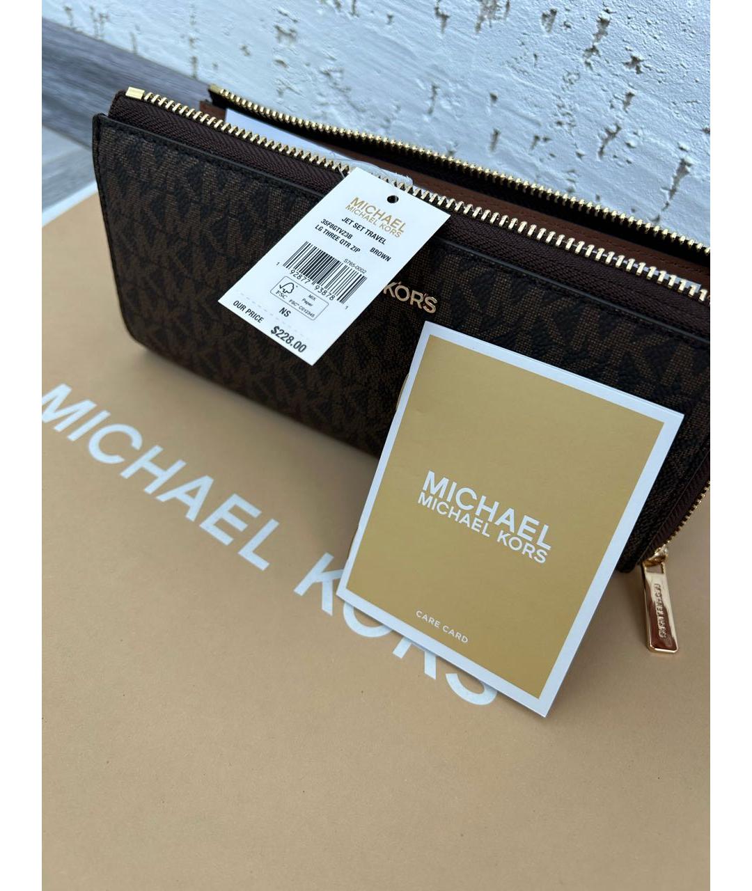 MICHAEL KORS Коричневый кошелек, фото 6
