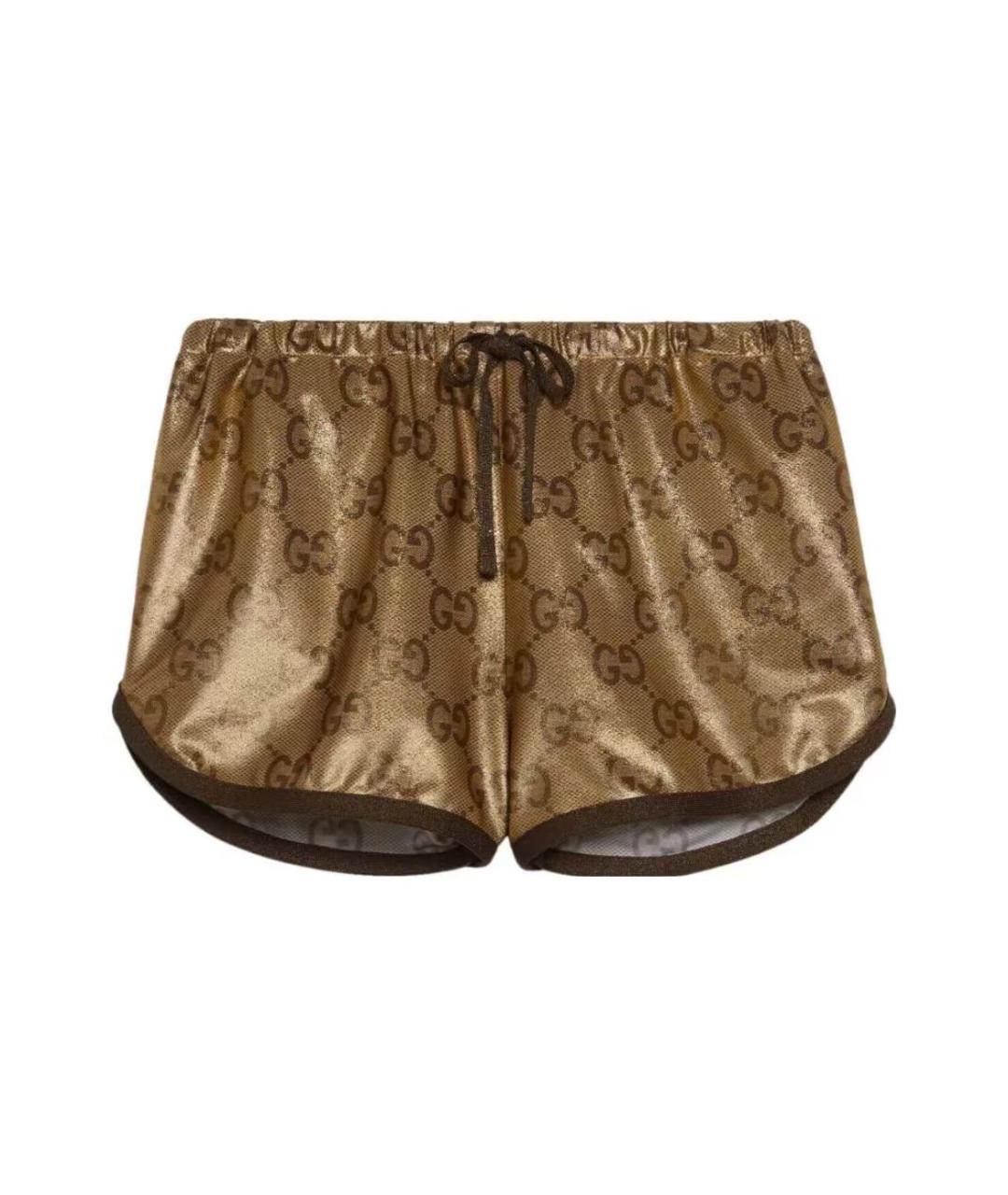 GUCCI Золотые шорты, фото 1