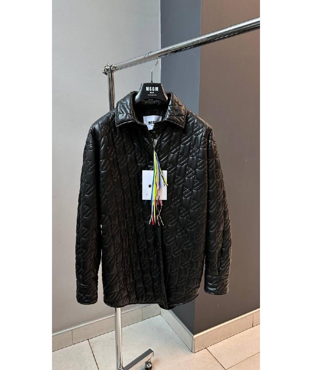 MSGM Черная полиэстеровая куртка, фото 5