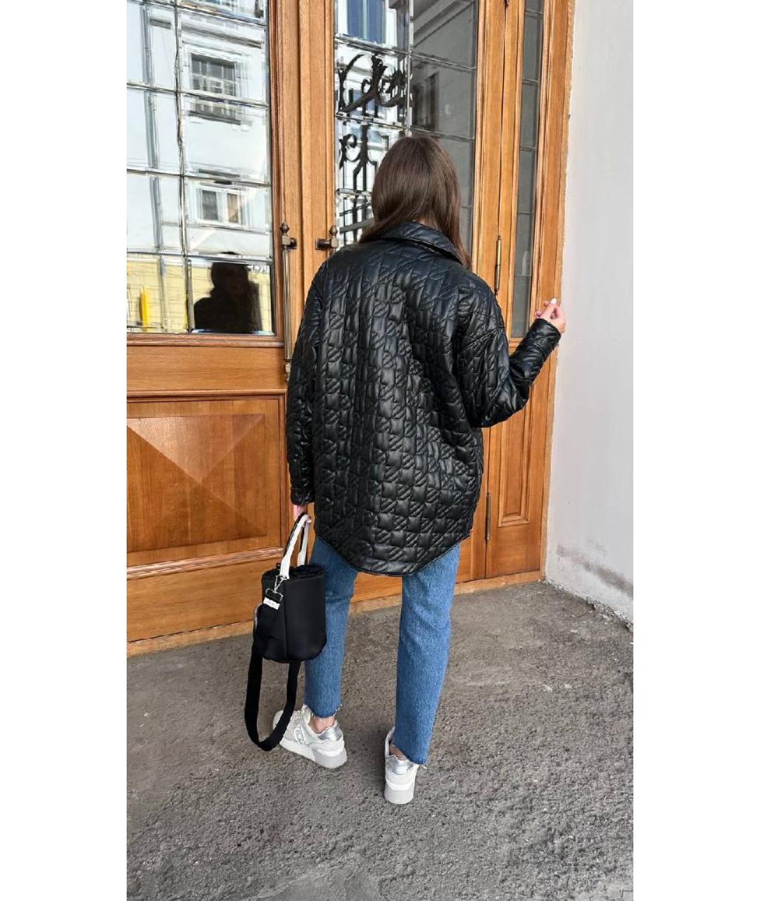 MSGM Черная полиэстеровая куртка, фото 2
