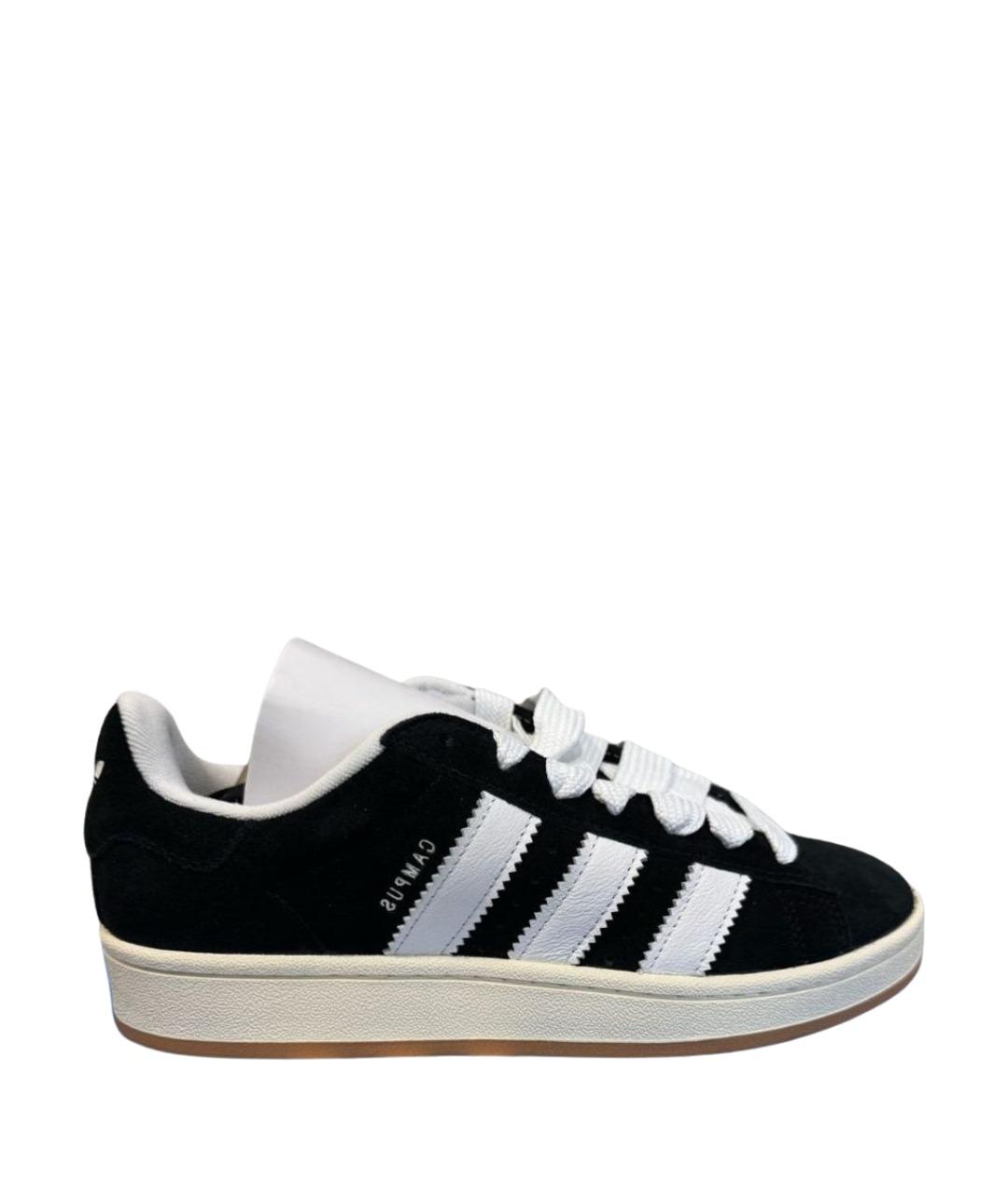 ADIDAS Черные замшевые кроссовки, фото 1