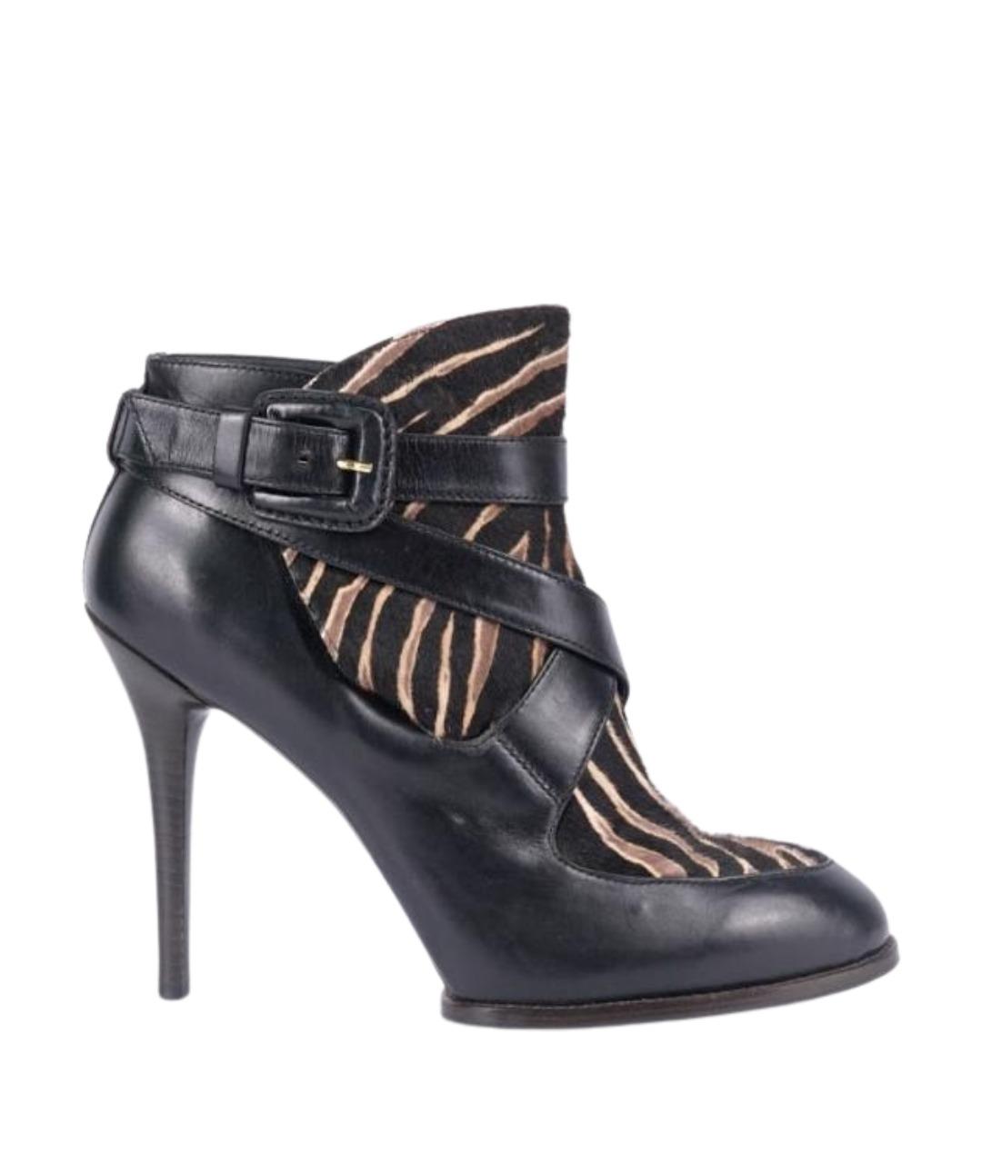 TOD'S Черные кожаные ботильоны, фото 1