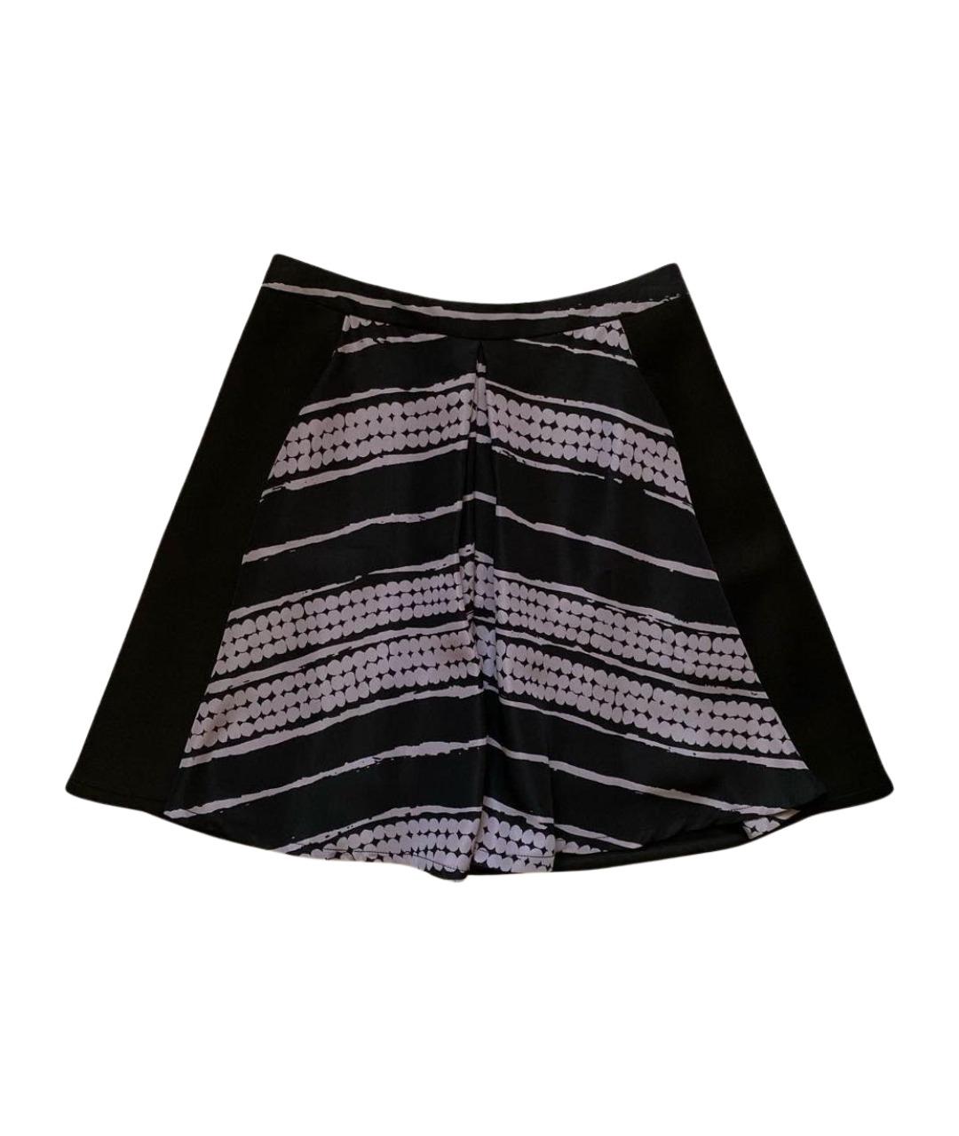 BALENCIAGA Черная шелковая юбка мини, фото 1