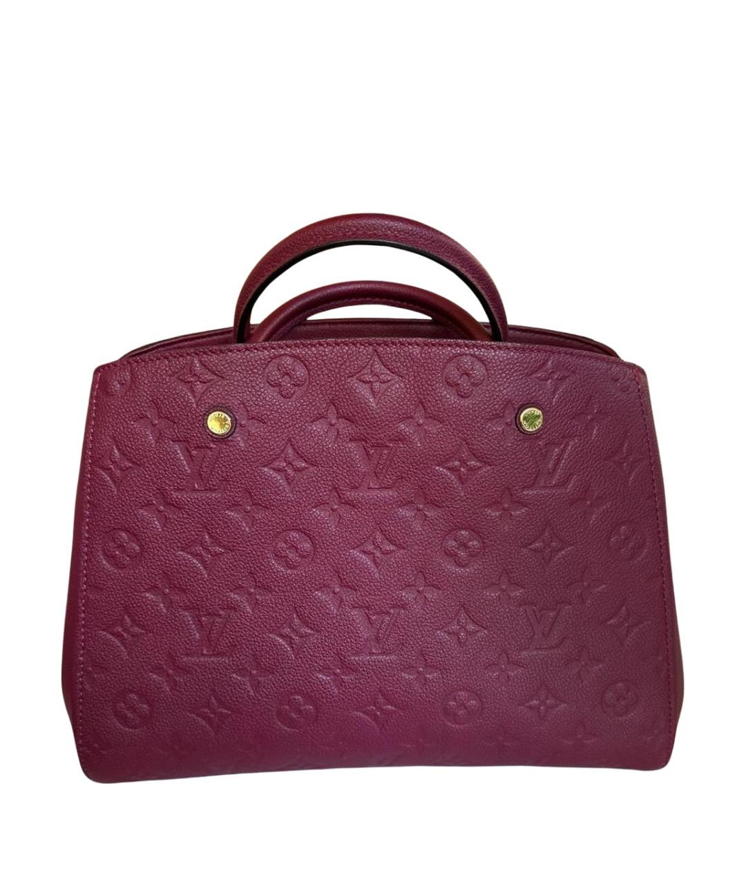 LOUIS VUITTON Бордовая кожаная сумка тоут, фото 1