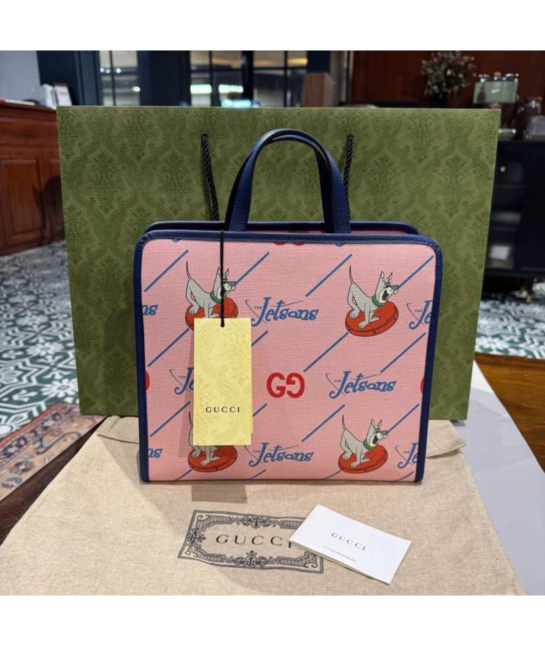 GUCCI Коралловая пляжная сумка, фото 2