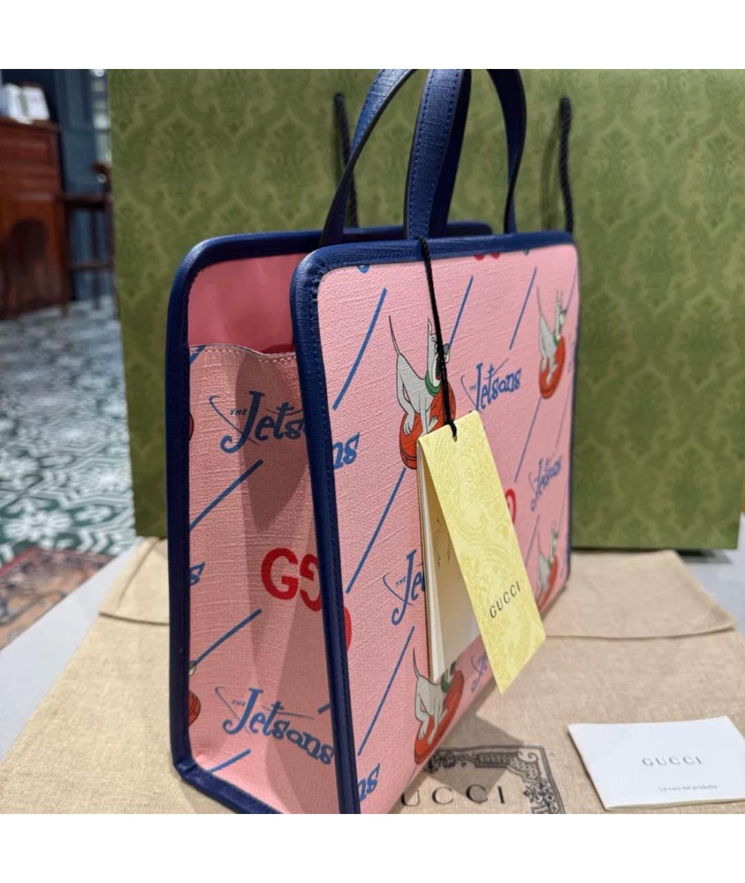 GUCCI Коралловая пляжная сумка, фото 4