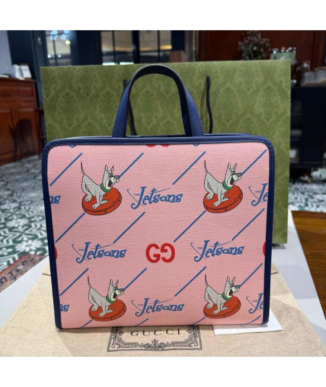 GUCCI Коралловая пляжная сумка, фото 3