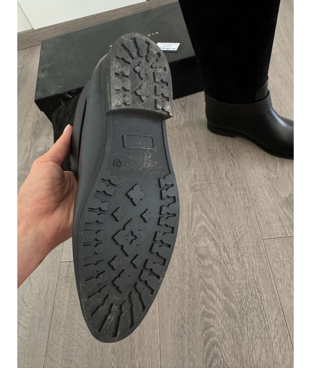 PHILIPP PLEIN Черные кожаные сапоги, фото 4