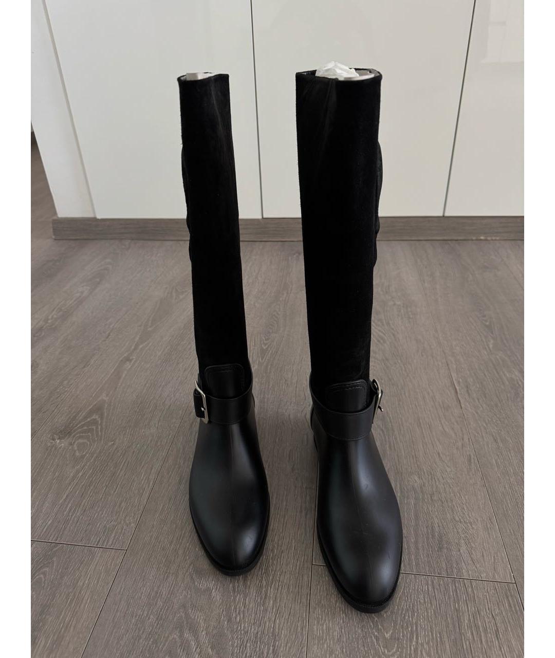 PHILIPP PLEIN Черные кожаные сапоги, фото 2