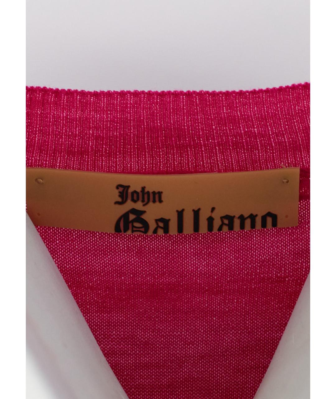 JOHN GALLIANO Фуксия шерстяной кардиган, фото 5