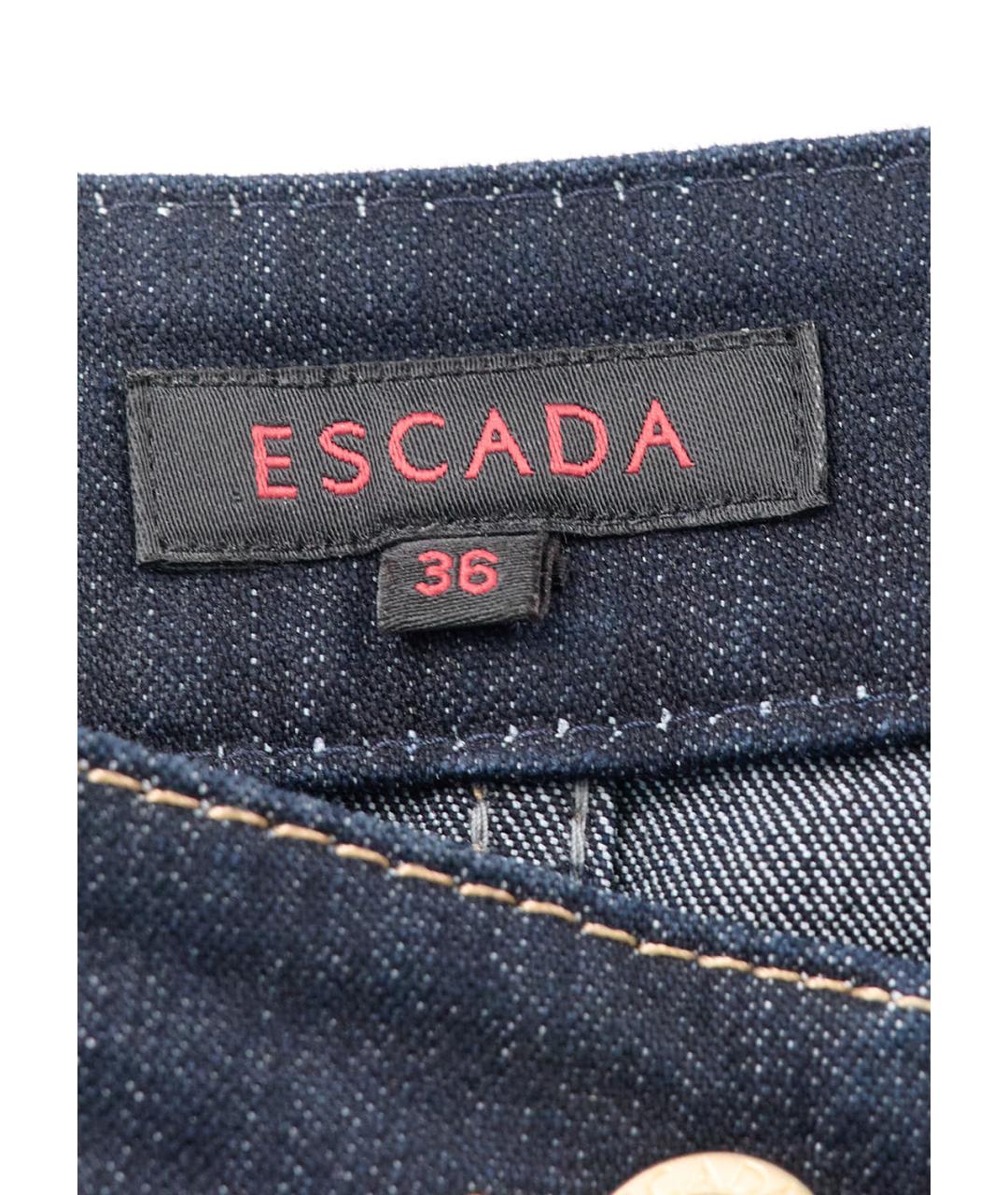 ESCADA Синие хлопко-эластановые джинсы клеш, фото 4