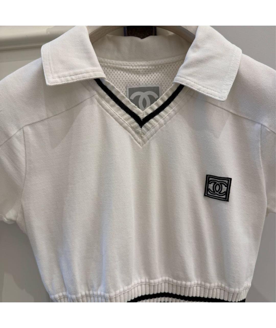 CHANEL Белая хлопковая футболка, фото 3