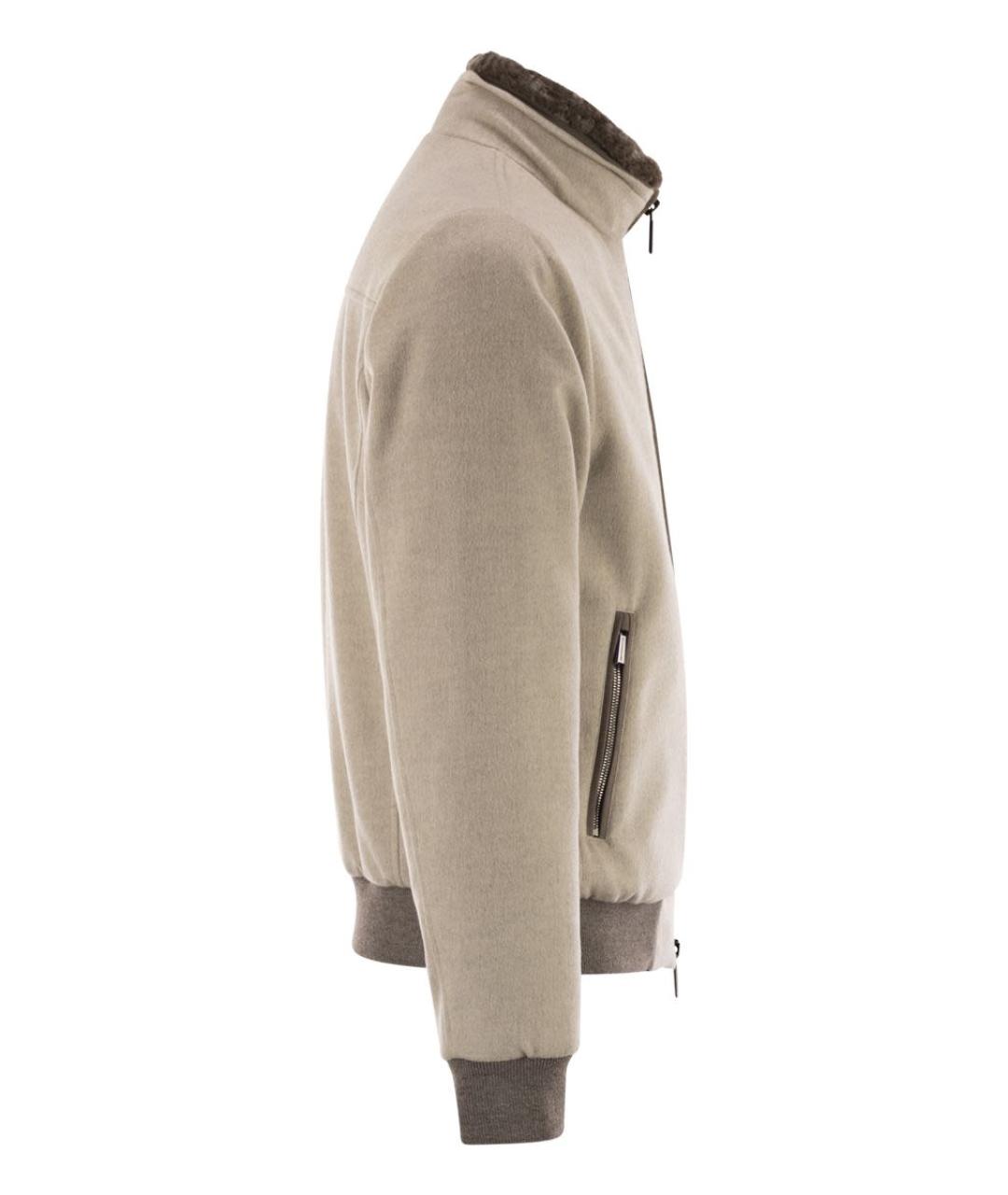 MOORER Бежевая шерстяная куртка, фото 3