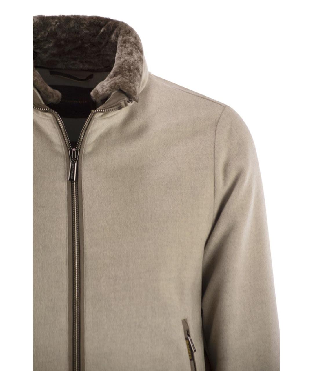 MOORER Бежевая шерстяная куртка, фото 4