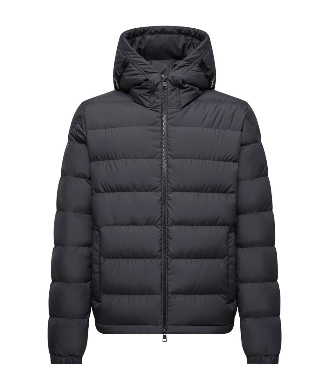 MONCLER Черная полиэстеровая куртка, фото 1