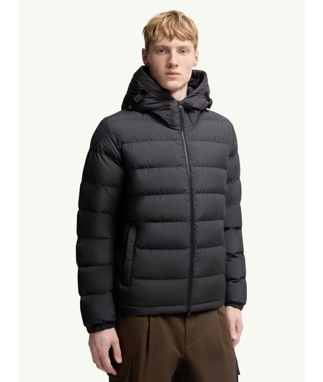 MONCLER Черная полиэстеровая куртка, фото 2