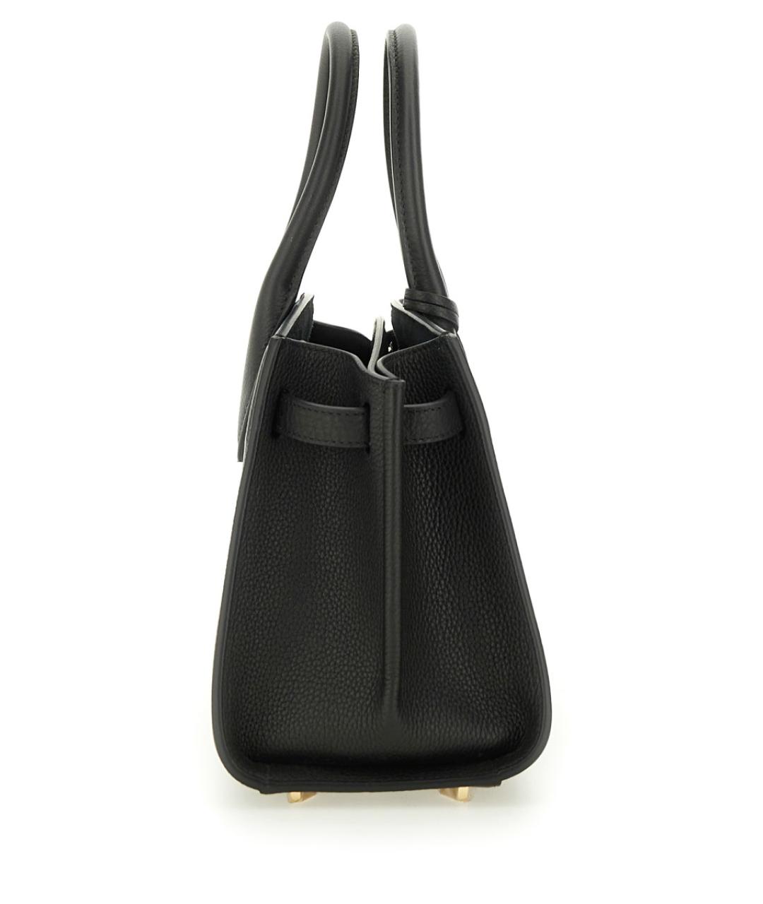 FERRAGAMO Черная кожаная сумка через плечо, фото 4