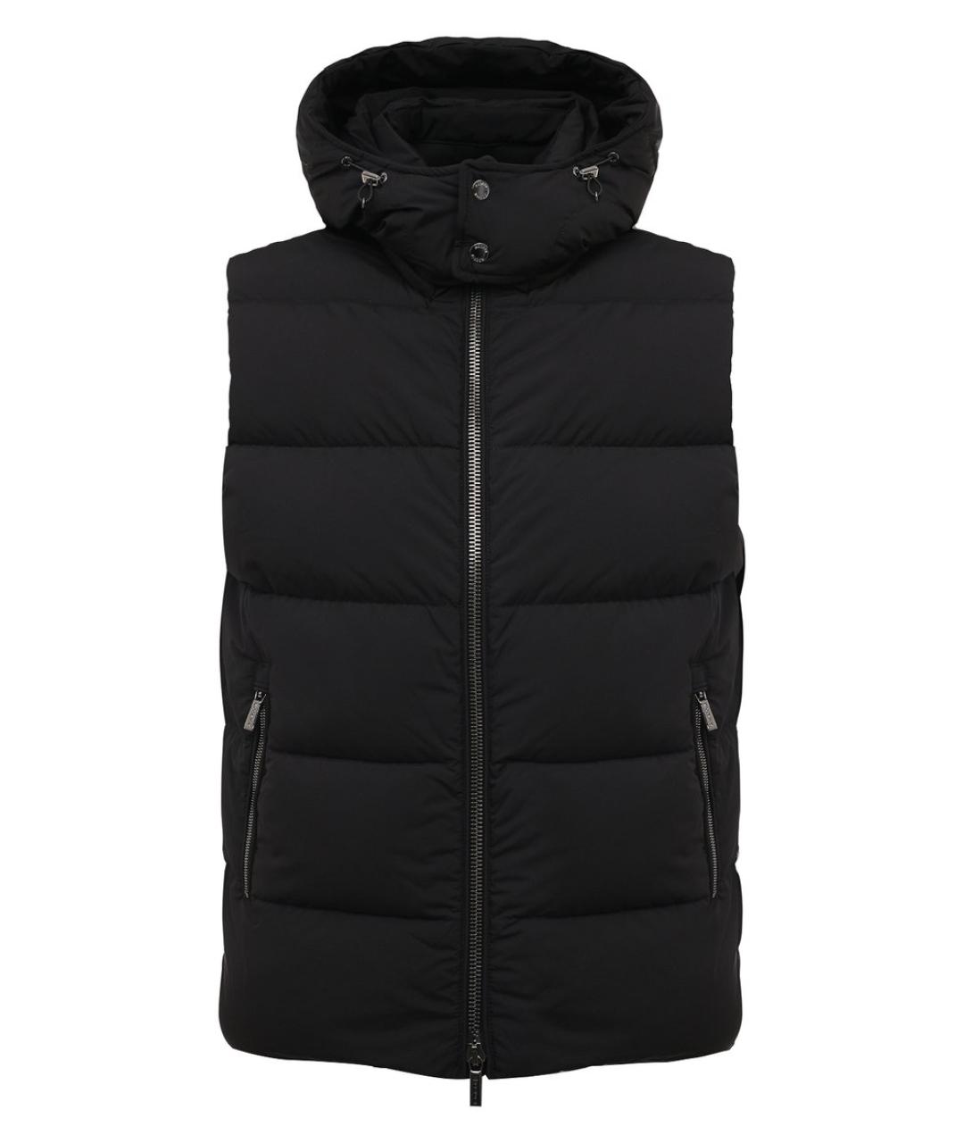 MOORER Черная полиэстеровая куртка, фото 1