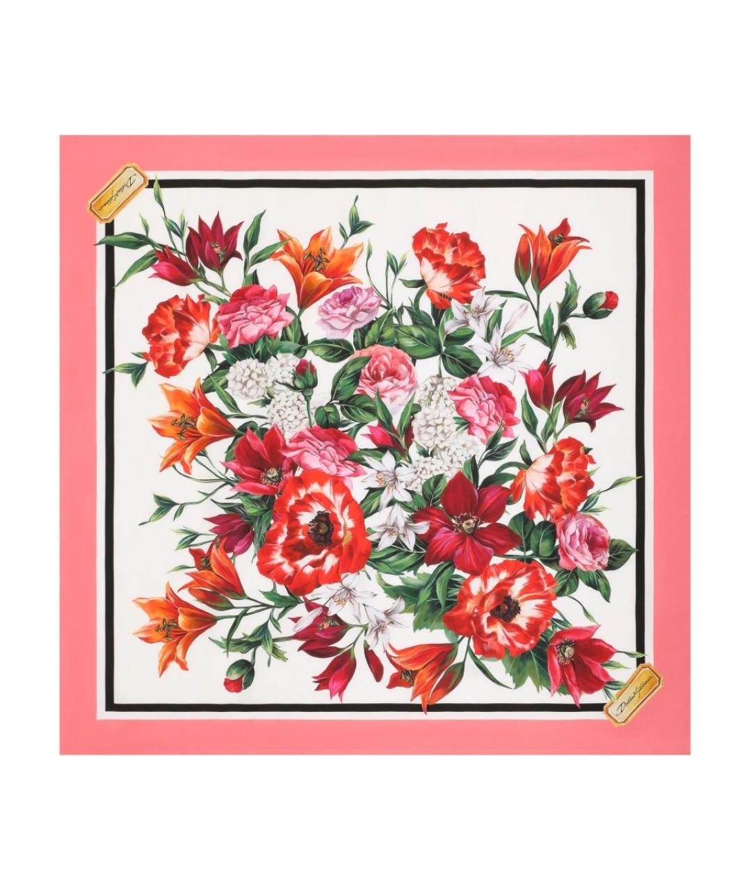 DOLCE&GABBANA Мульти шелковый шарф, фото 1