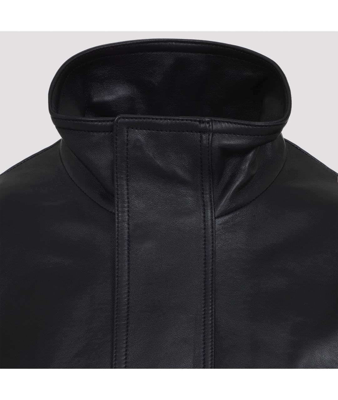 BALENCIAGA Черная кожаная куртка, фото 4