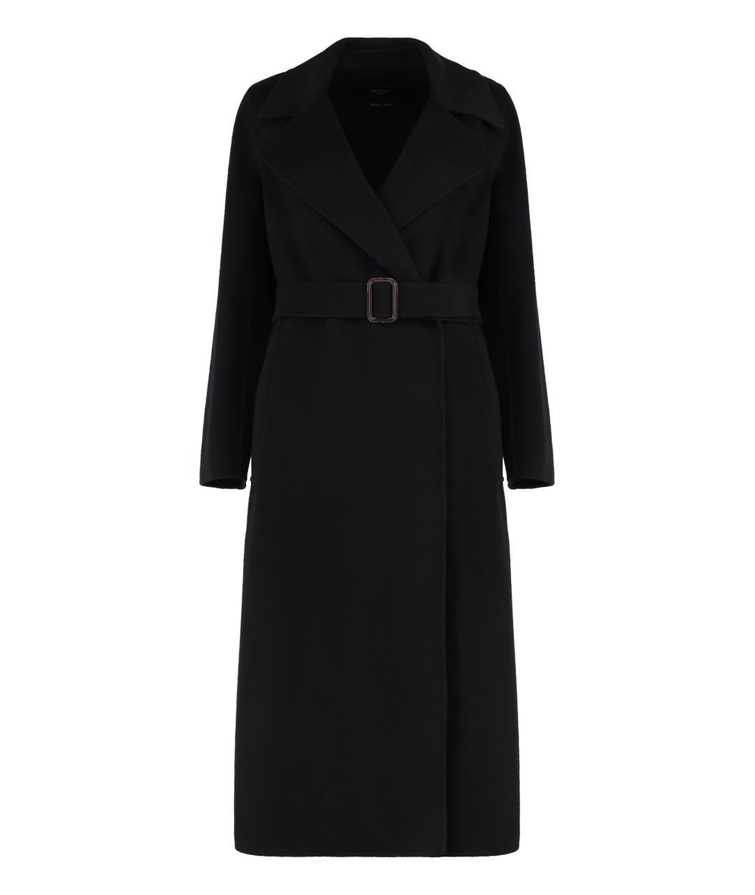WEEKEND MAX MARA Черное шерстяное пальто, фото 1