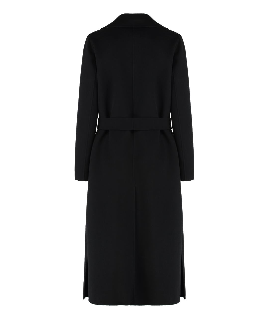 WEEKEND MAX MARA Черное шерстяное пальто, фото 2