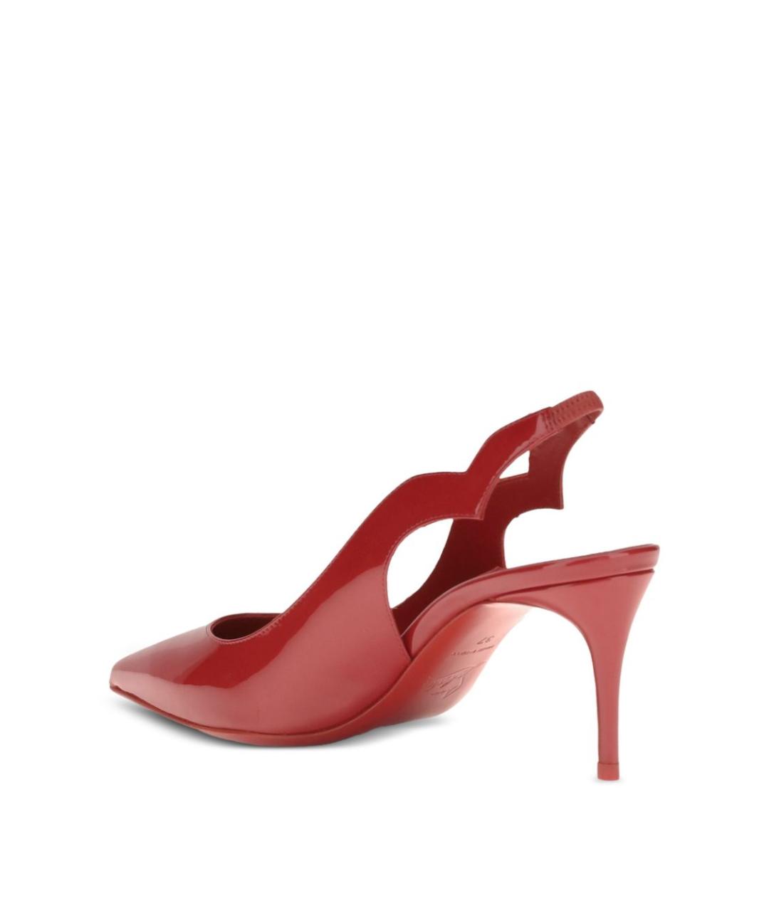 CHRISTIAN LOUBOUTIN Красные кожаные туфли, фото 3