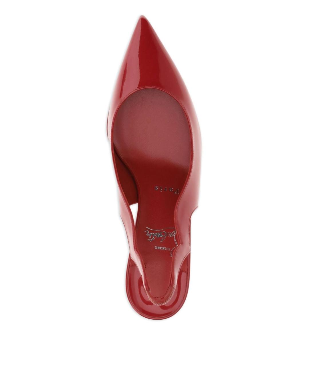 CHRISTIAN LOUBOUTIN Красные кожаные туфли, фото 4