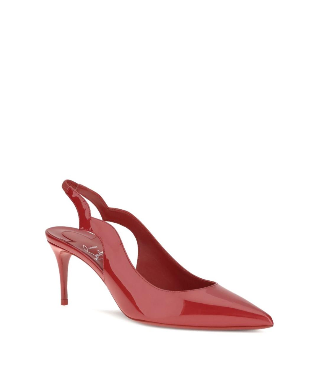 CHRISTIAN LOUBOUTIN Красные кожаные туфли, фото 2