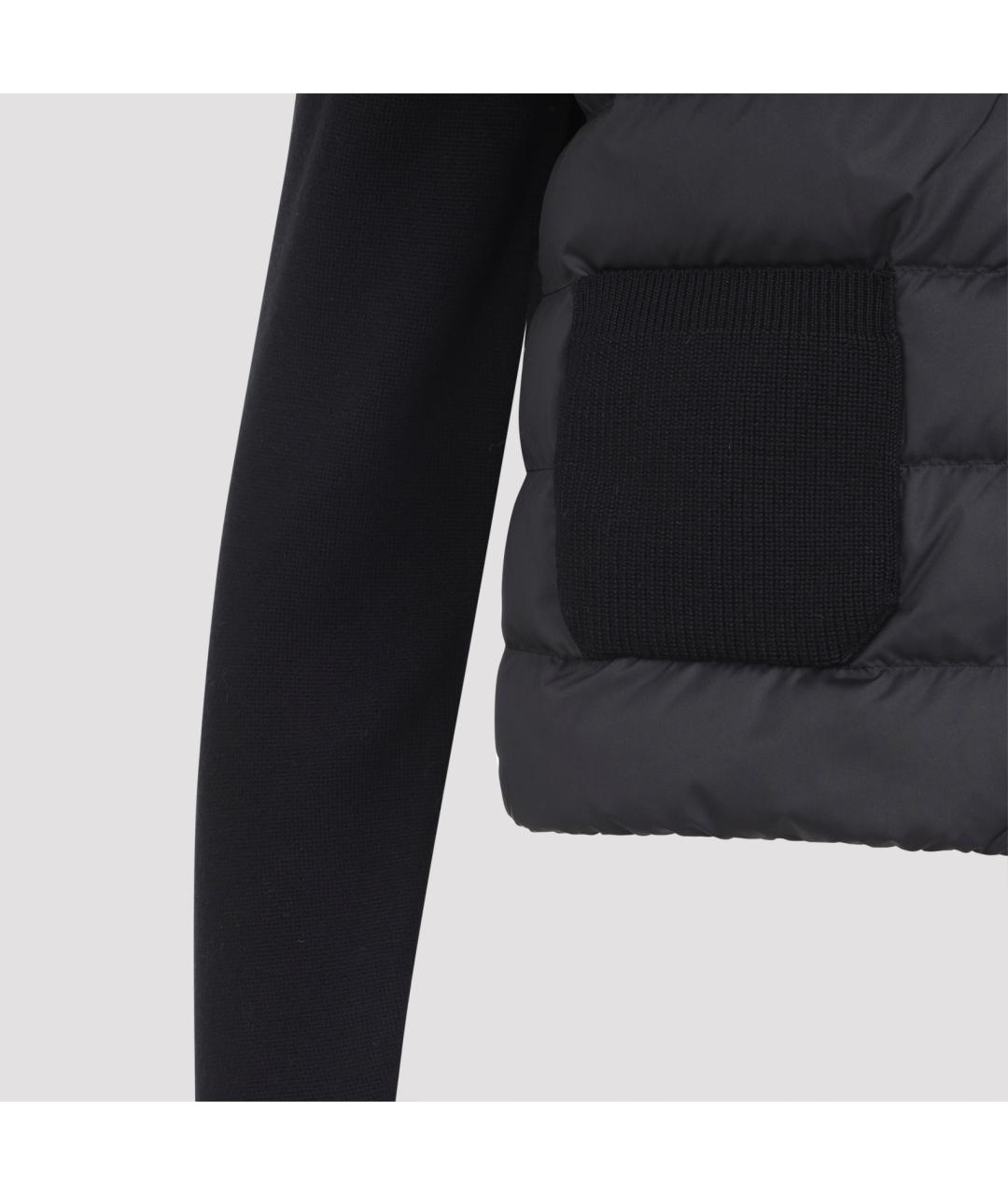 MONCLER Черная полиэстеровая куртка, фото 3