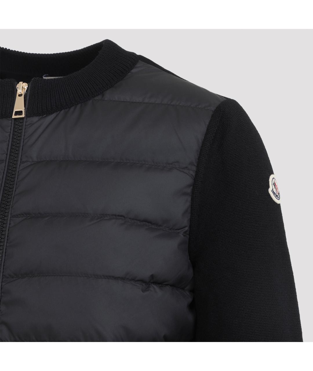 MONCLER Черная полиэстеровая куртка, фото 4