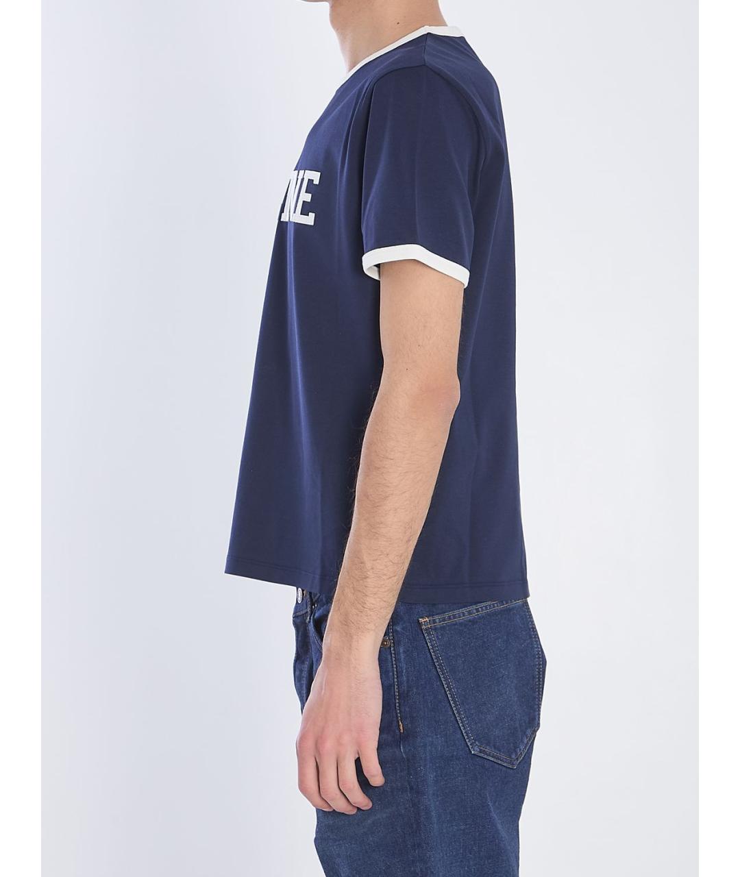 CELINE Синяя хлопковая футболка, фото 3
