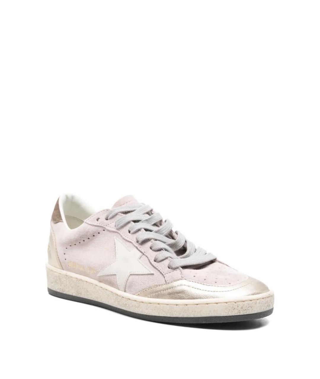 GOLDEN GOOSE DELUXE BRAND Розовые кожаные кеды, фото 2
