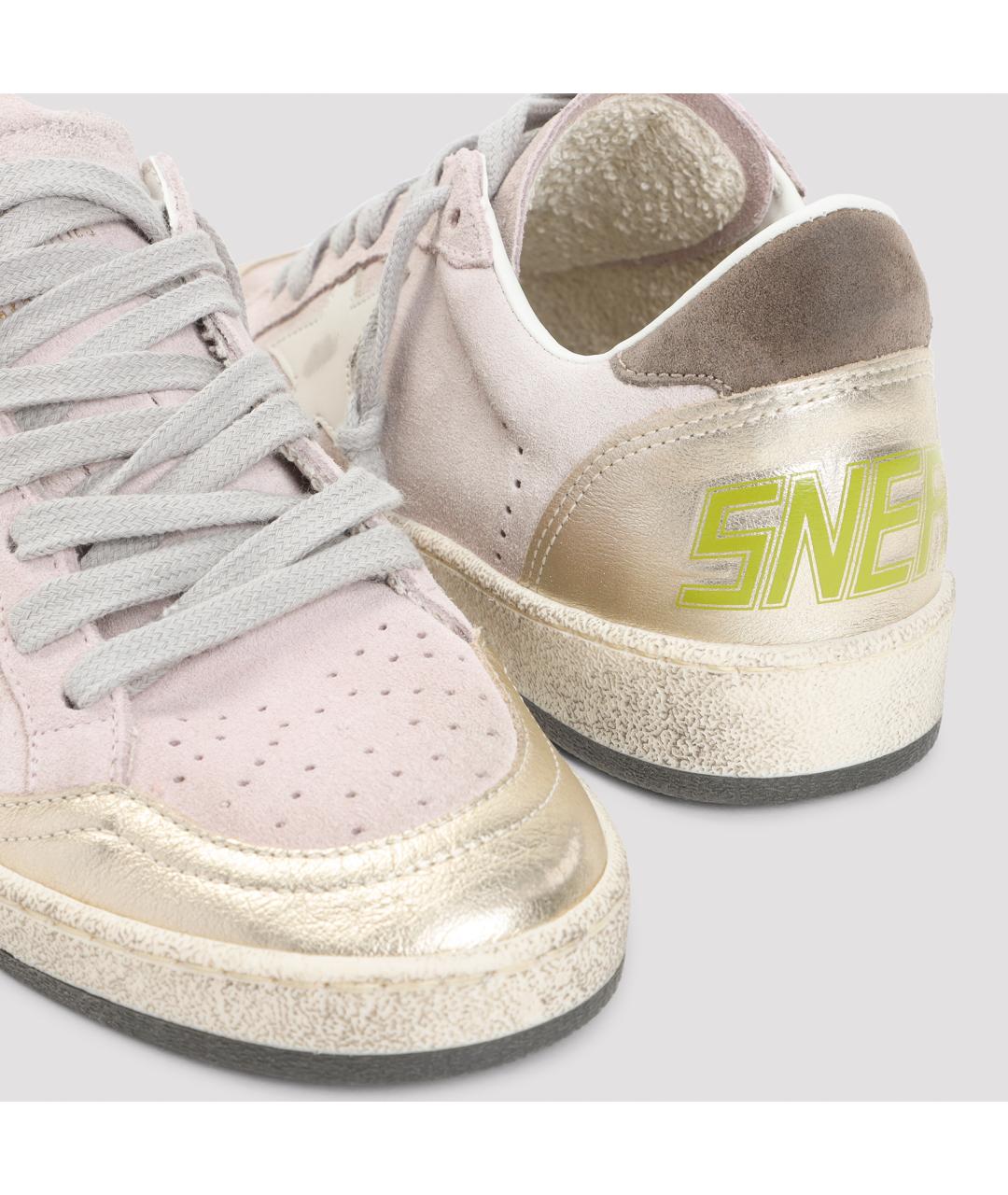 GOLDEN GOOSE DELUXE BRAND Розовые кожаные кеды, фото 5
