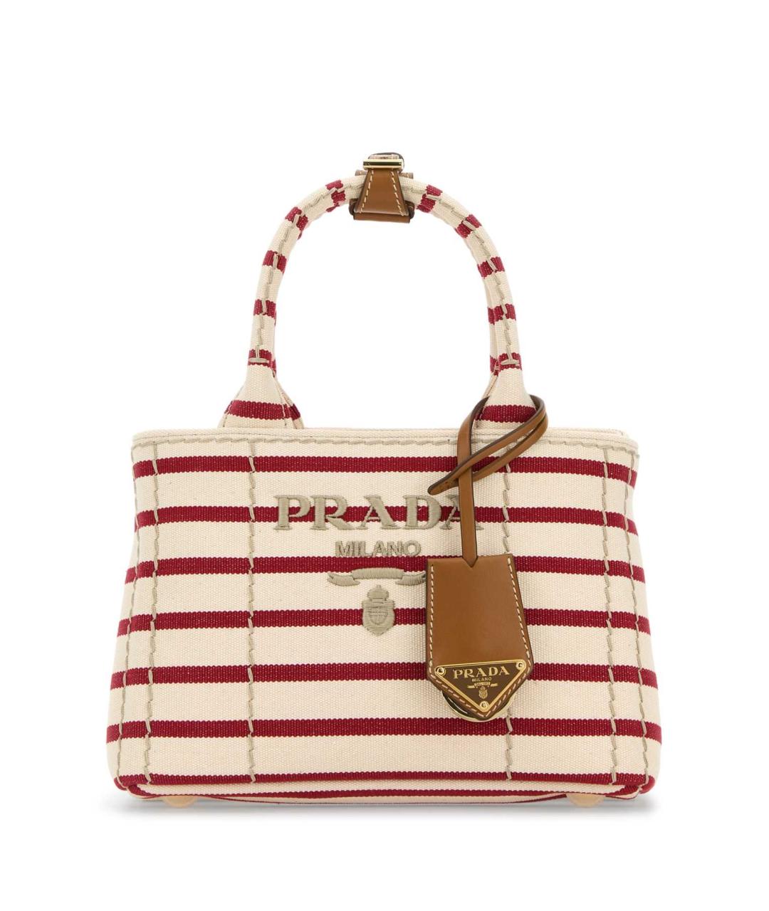 PRADA Бежевая тканевая сумка тоут, фото 1