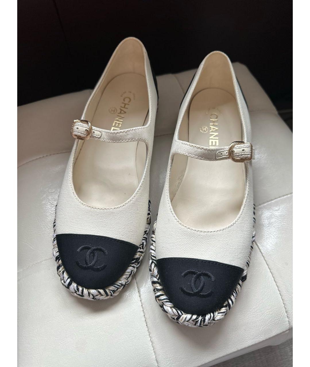 CHANEL Белые балетки, фото 9