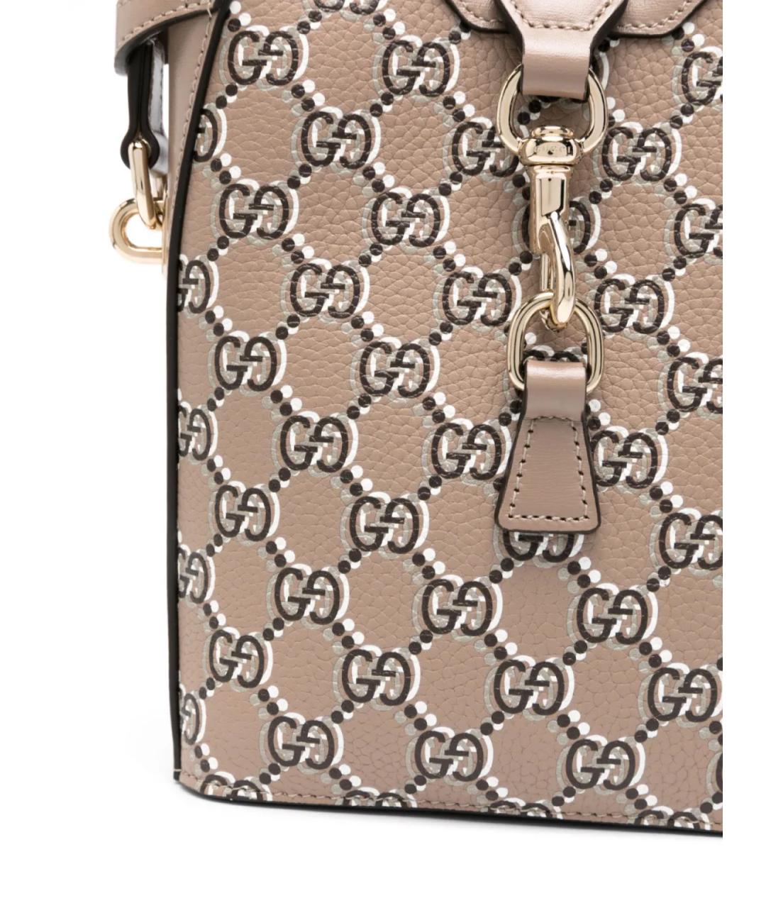 GUCCI Бежевая кожаная сумка через плечо, фото 3