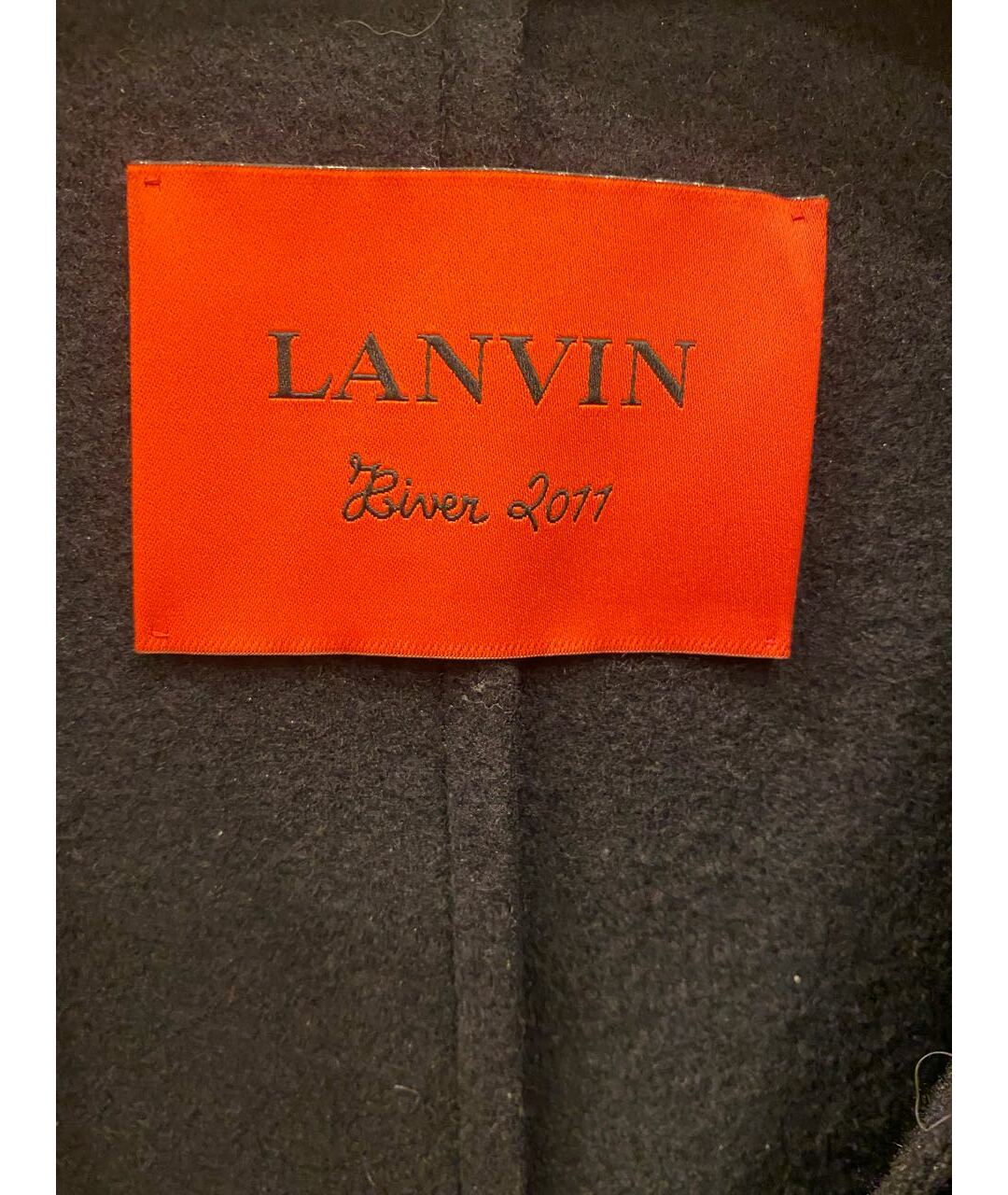LANVIN Черное шерстяное пальто, фото 3