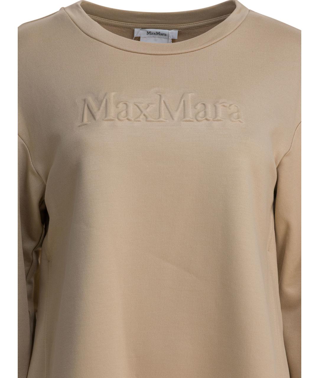 MAX MARA Бежевый хлопковый джемпер / свитер, фото 3