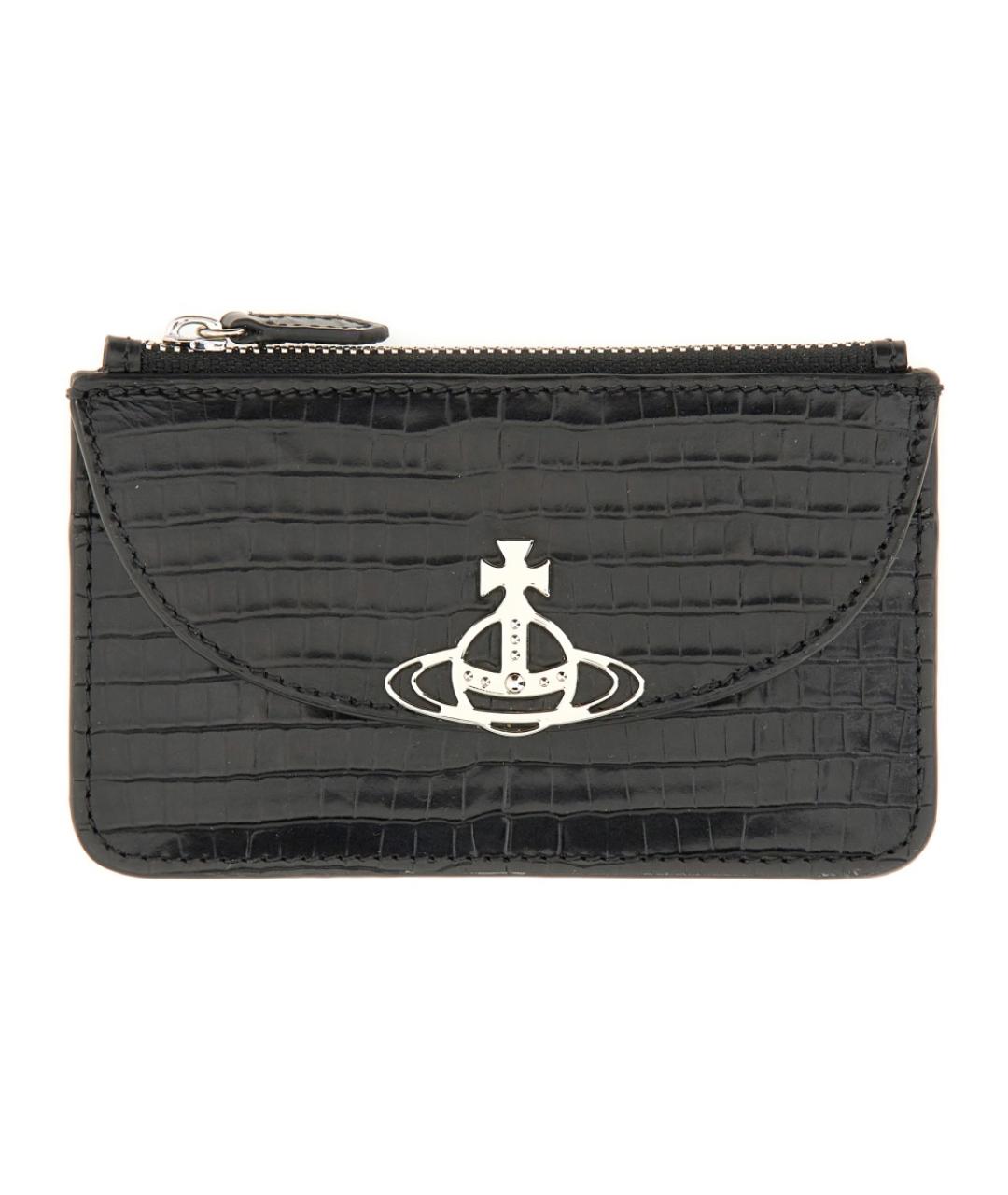 VIVIENNE WESTWOOD Черный кожаный кошелек, фото 1