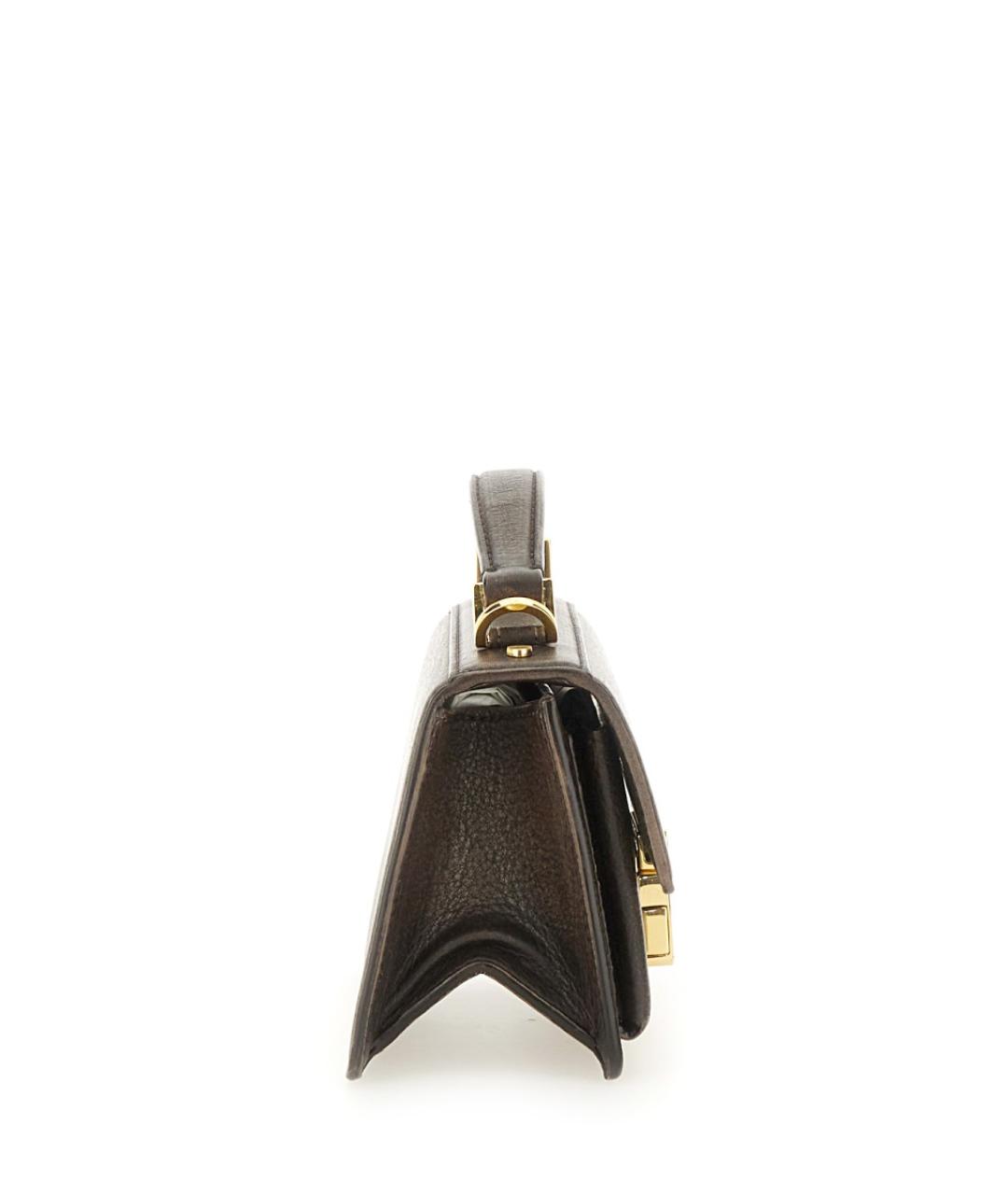 GOLDEN GOOSE DELUXE BRAND Коричневая кожаная сумка через плечо, фото 4
