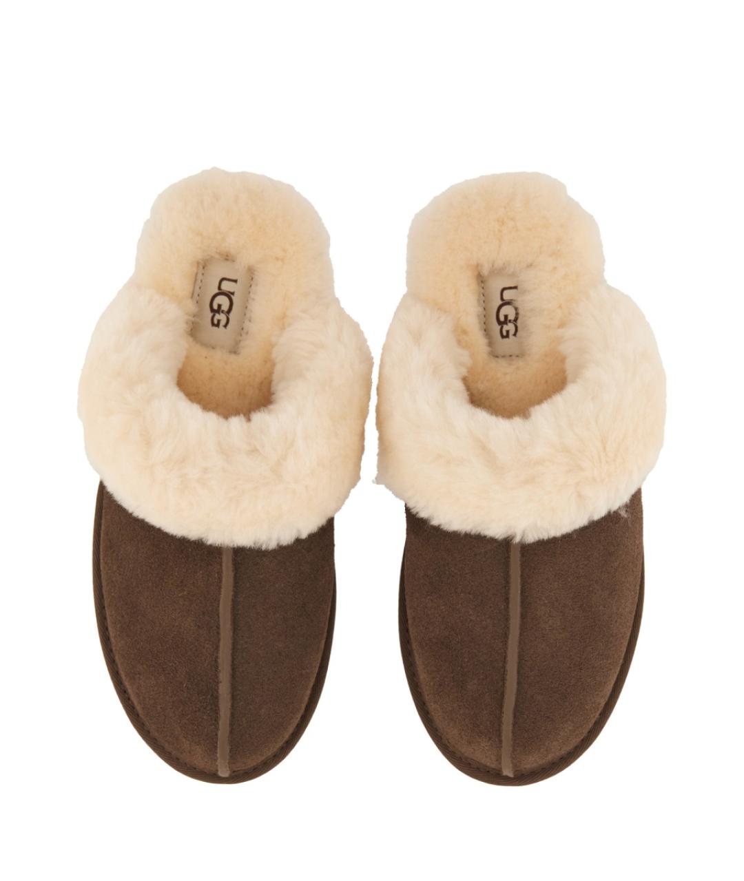 UGG AUSTRALIA Коричневые замшевые шлепанцы, фото 4
