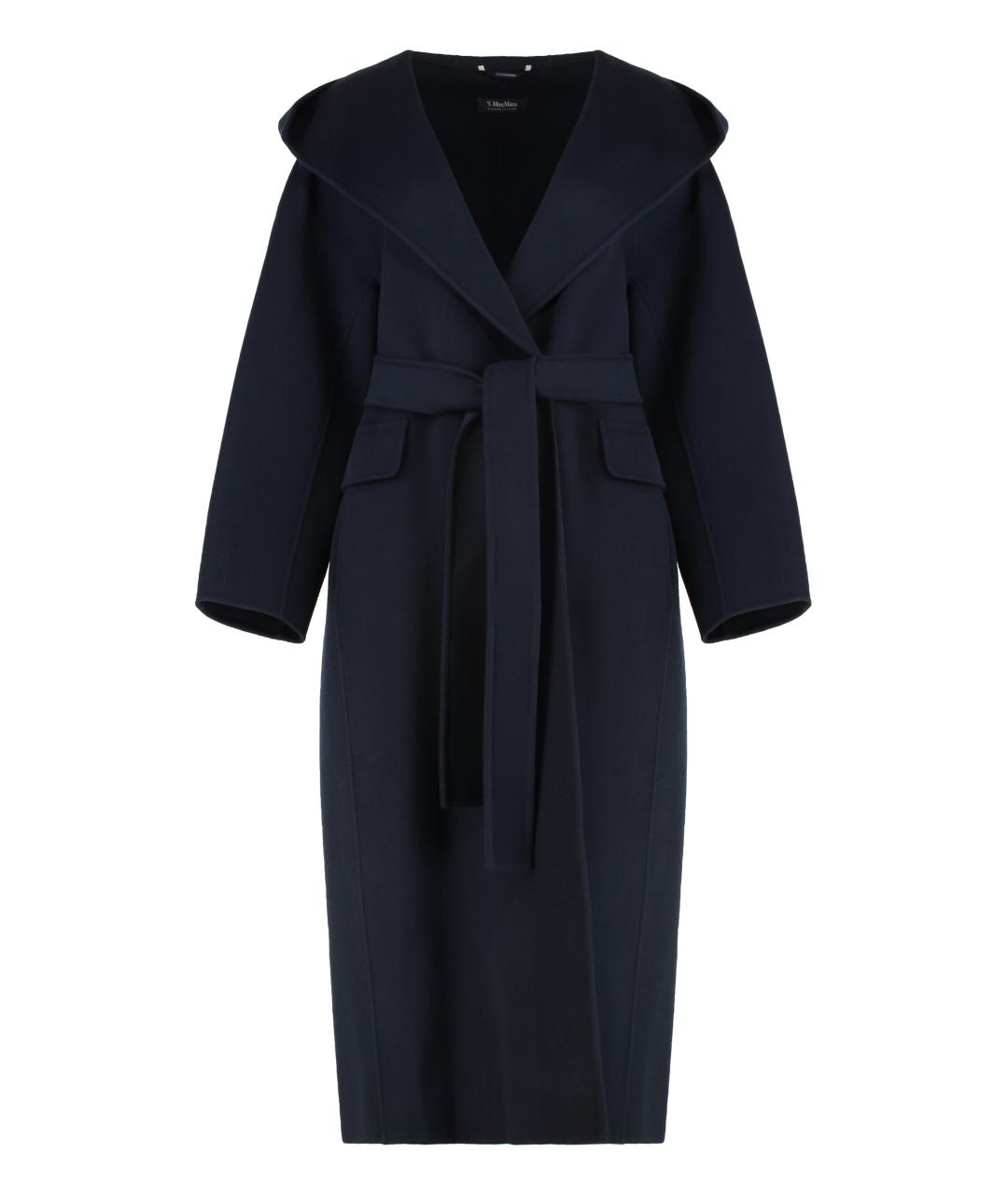 'S MAX MARA Темно-синее шерстяное пальто, фото 1