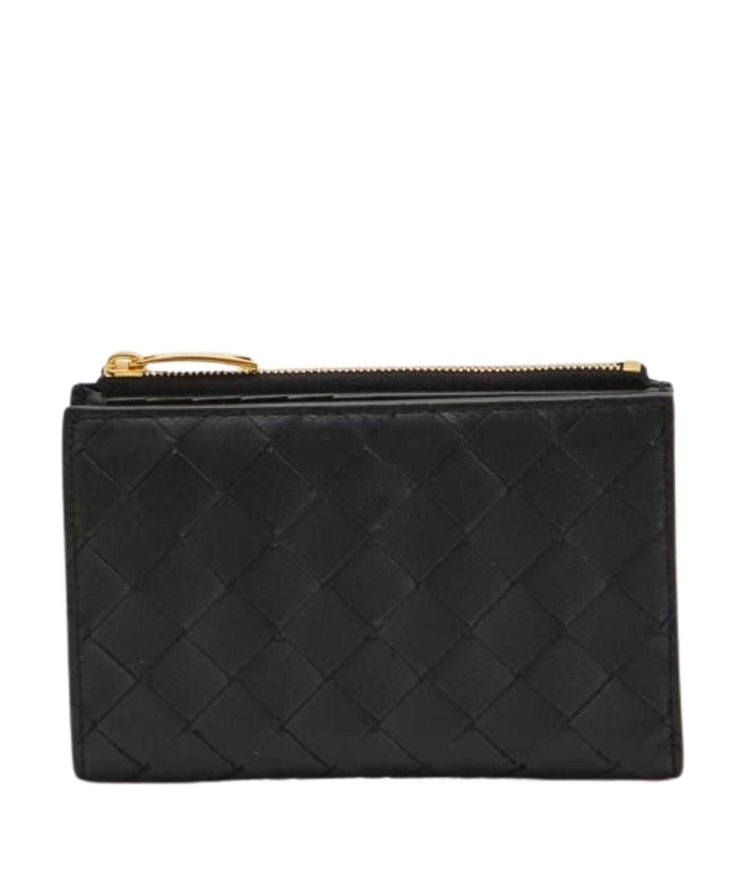BOTTEGA VENETA Черный кожаный кошелек, фото 1