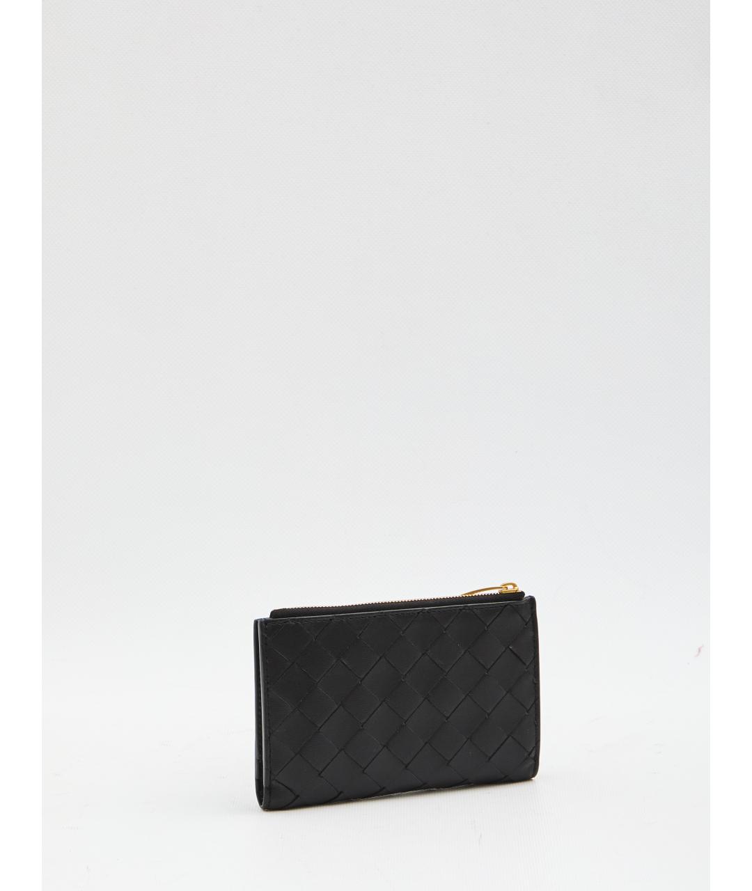 BOTTEGA VENETA Черный кожаный кошелек, фото 2