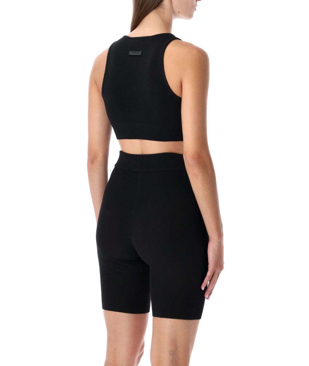 FEAR OF GOD ESSENTIALS Черная полиэстеровая майка, фото 3