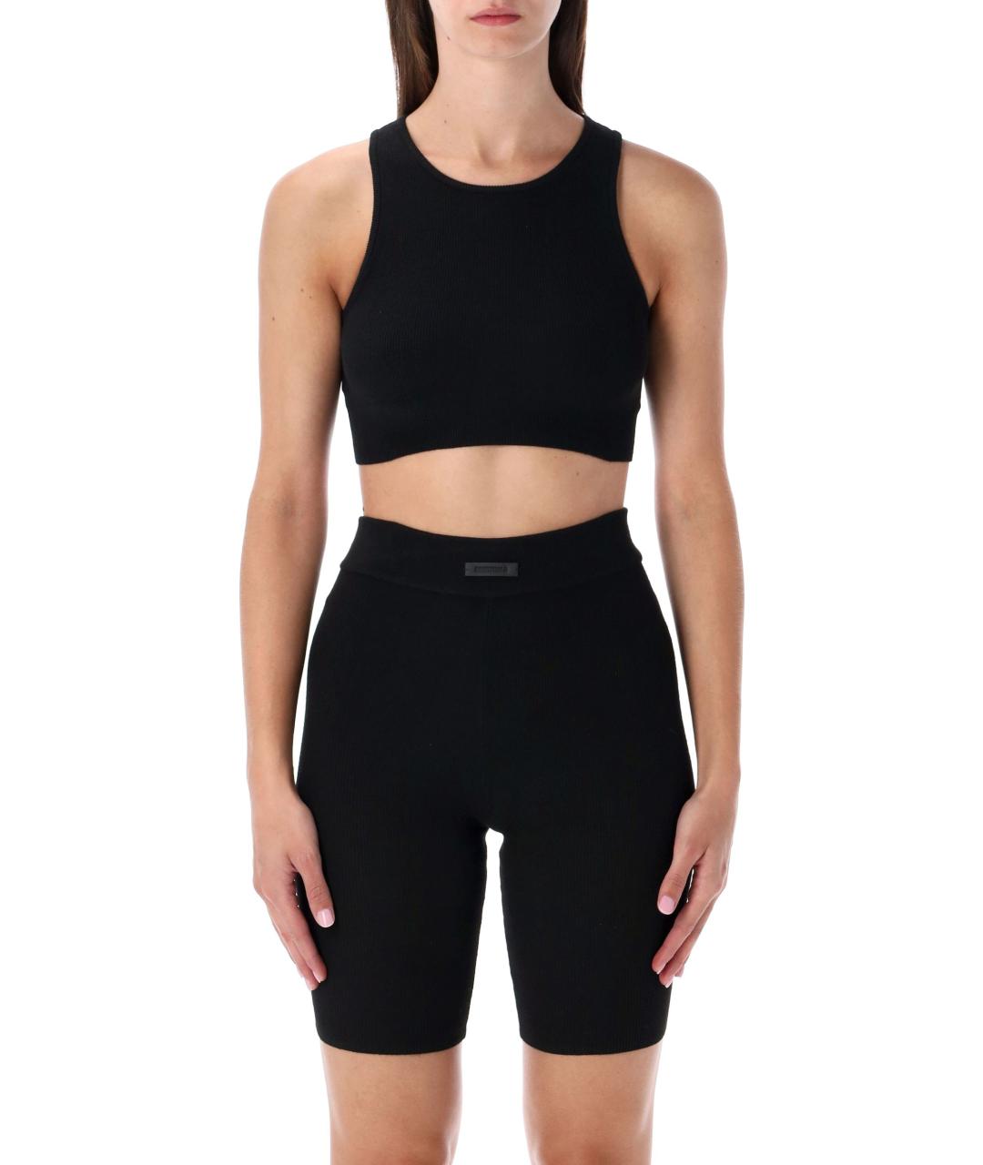 FEAR OF GOD ESSENTIALS Черная полиэстеровая майка, фото 2