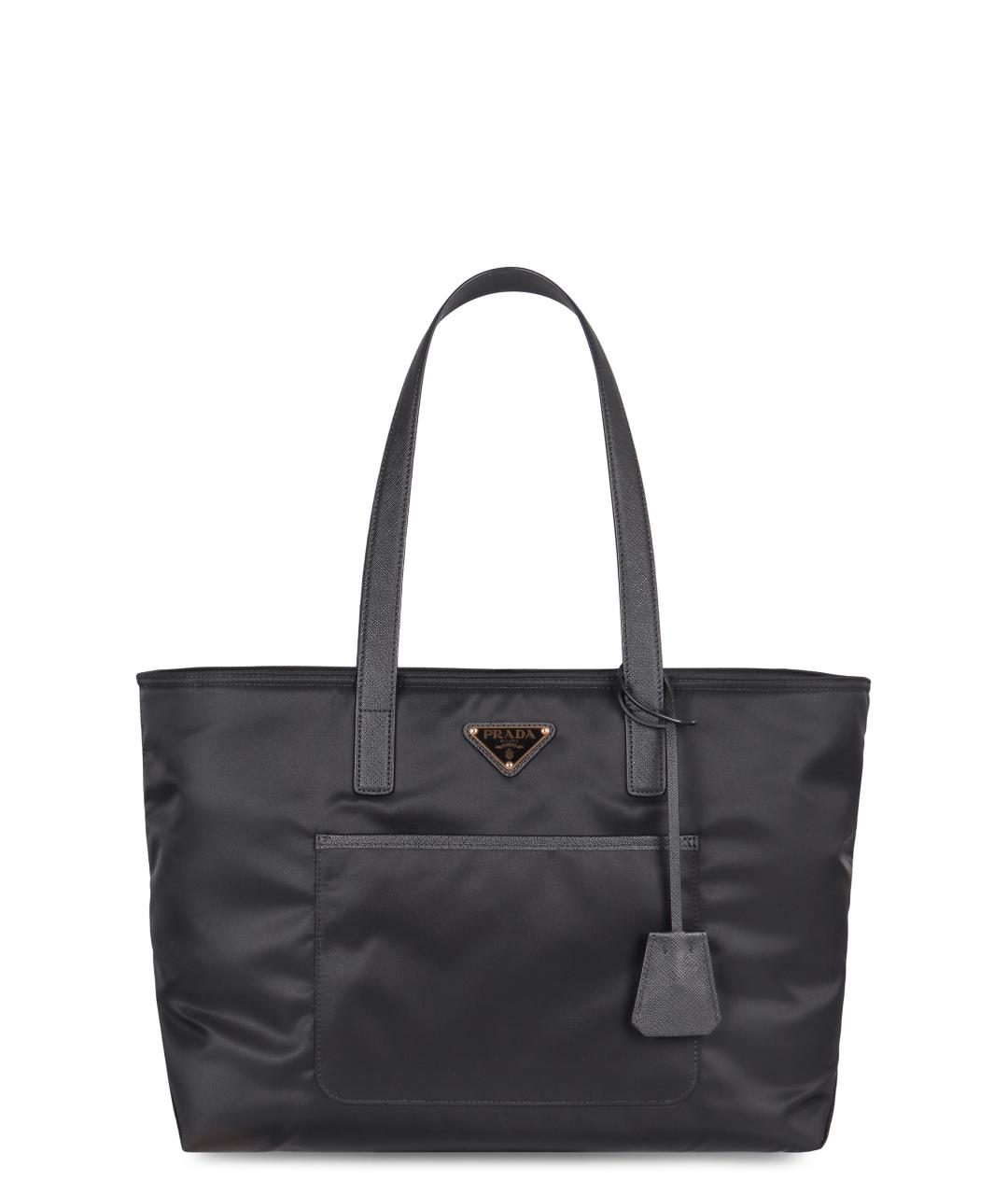 PRADA Черная синтетическая сумка тоут, фото 1